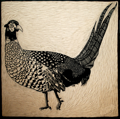 woodcut pheasant